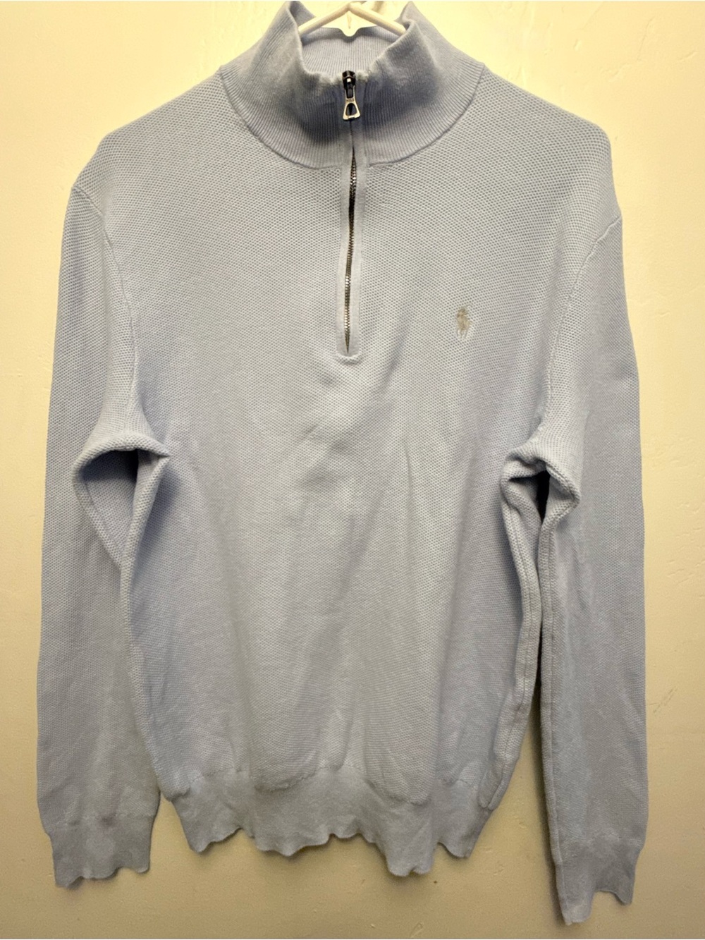 Polo Ralph Lauren Light Blue Half-Zip Knit Sweater